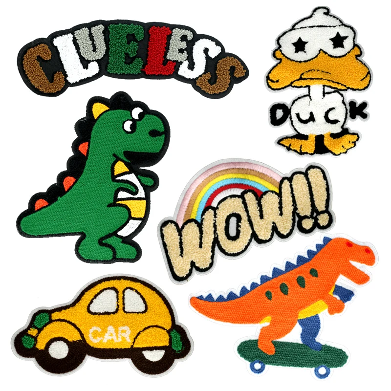 Утка динозавр вау машина мультфильм аниме большой ребенок патчи для детской