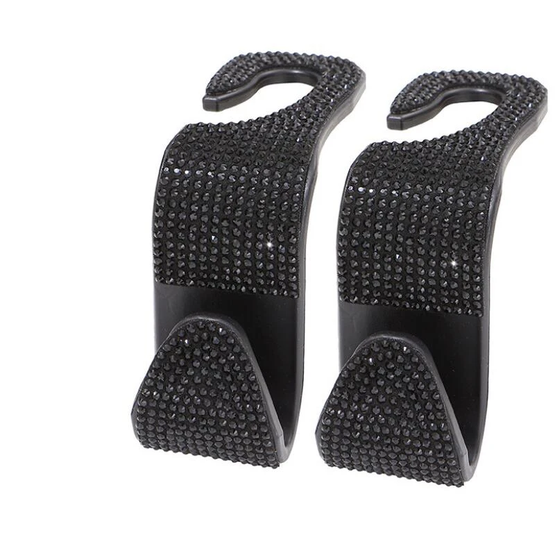 

Universal Car Seat Back Hook Diamond Bling Rhinestones Portable Car Accessories Interior Hanger Holder Storage for Car Bag Purse