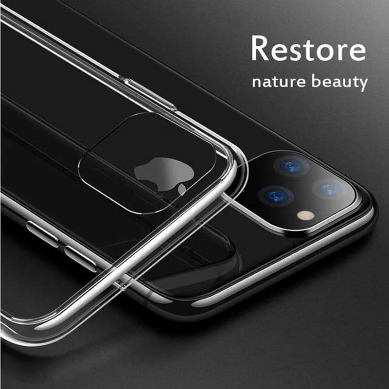 Ультратонкий Мягкий ТПУ прозрачный силиконовый чехол для телефона iphone 11 Pro Max