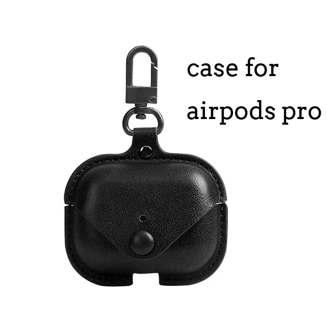 Роскошный мягкий чехол для Apple Airpods, аксессуары, роскошный кожаный чехол для AirPods 2 pro, наушники 3, черный чехол с брелоком - Цвет: Black for pro