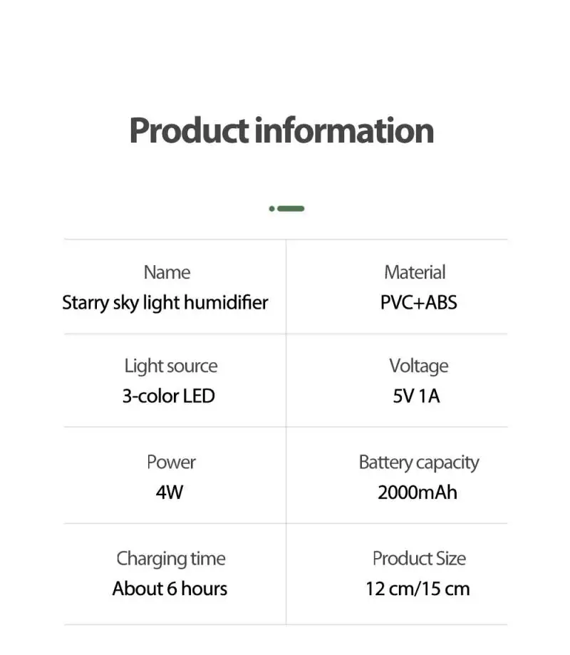 

USB Home Desktop Starlight Humidifier Bedroom Office Aromatherapy Spray Small Planet Lamp Humidifier