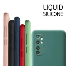 Skin-friendly Case For Xiaomi Mi Note 10 Lite Liquid Silicone Case Mi 10 11 Note 10 Lite Poco F3 X3 M3 Pro Cover Redmi Note 10