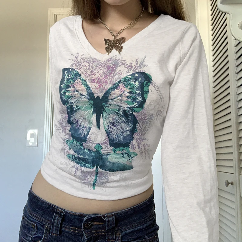 

Женская футболка с длинным рукавом и круглым вырезом, белый/черный/хаки