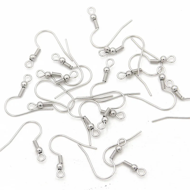 

30pcs/lot Silver stainless steel earring thread hook Diy earring accessories