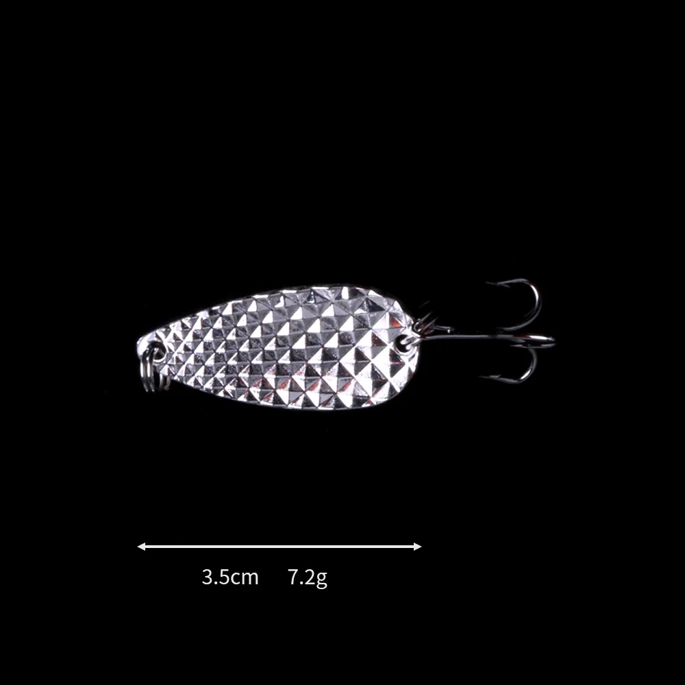 SP201-3 1pcs Metal Spinner Spoon Fishing Lure Hard Baits Gold /Silver Sequins Noise Paillette Treble Hook Tackle 10/10.5/14/16.5/20g - Цвет: SP201-3