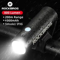 rockbros bike light front lamp 400 1000lm bicycle light usb rechargeable flashlight ipx6 waterproof mtb road cycling headlight