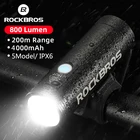 Велосипедсветильник светильник ROCKBROS, 400-1000 люмен, USB, перезаряжаемый, IPX6, водонепроницаемый, для горного велосипеда