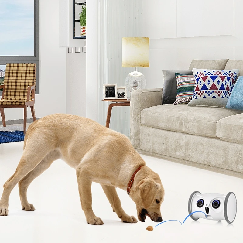 Pet Intelligent companion Owl Robot Full HD Camera with Treat Dispenser Interactive Toy Dogs and Cats Mobile Control via App | Дом и сад