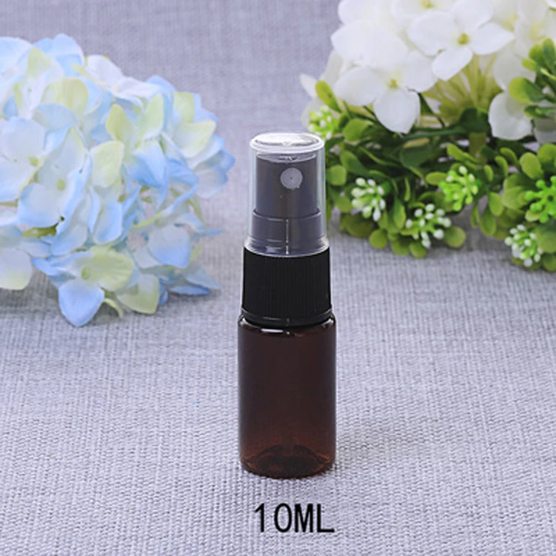 

50PCS multi Color Portable 10ml Travel Sample Vials Transparent Plastic PET Perfume Atomizer Small Empty Spray Refillable Bottle