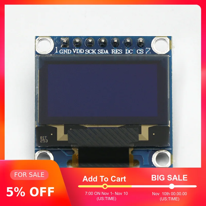 0 96 дюймов IIC Серийный желтый синий OLED дисплей модуль 128X64 IEC SSD1306 12864 плата с ЖК