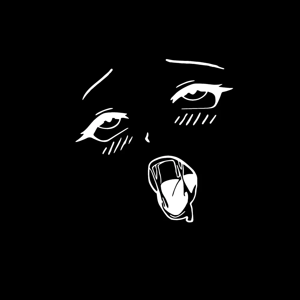 

SZWL Creative Face Car Stickers Window Decor Rear Windshield Decals Waterproof Sunscreen Accessories Vinyl,21cm*21cm