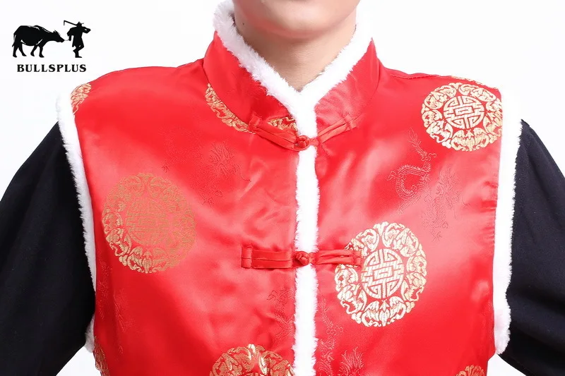 Китайский новогодний костюм Тан китайский красный топ Ципао традиционная