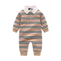 baby spring autumn clothing baby girl cotton romper boy knitted ribbed jumpsuit newborn strip infant outfit one piece jumpsuit