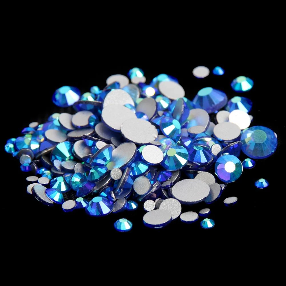 Темно синий/Сапфир АВ SS3 SS30 Б ез исправлений стразы с плоской задней кристалл