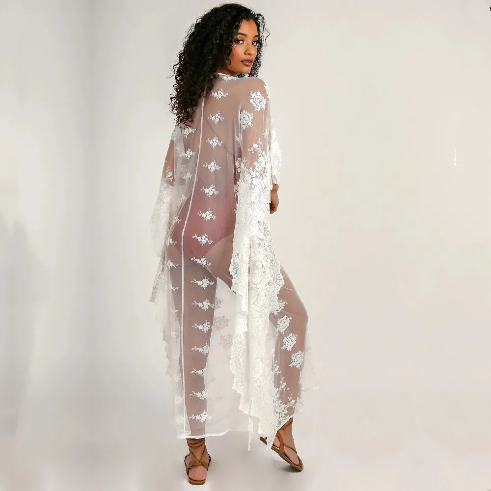 2021 кружевная Пляжная накидка парео пляжная одежда для плавания парео-туники