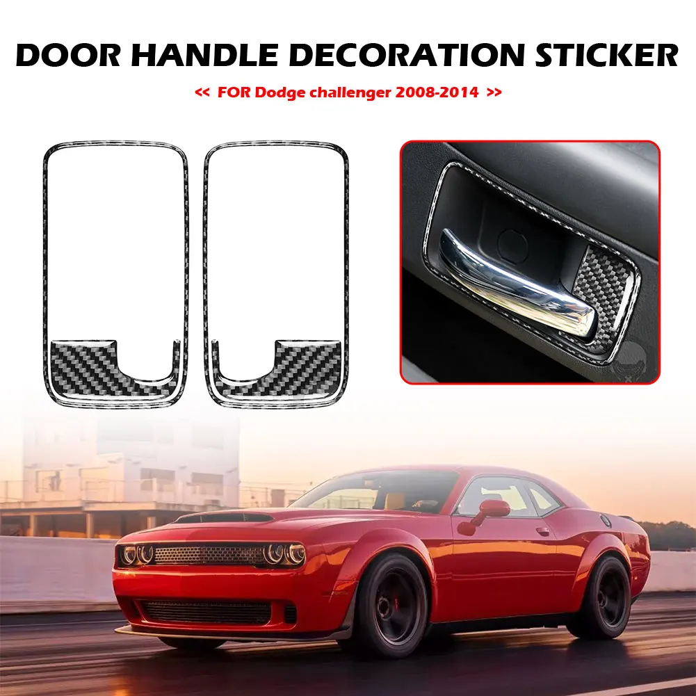 

Наклейка на раму дверной ручки автомобиля, декоративный чехол для салона автомобиля, аксессуары для отделки Dodge Challenger 2008-2014 LHD