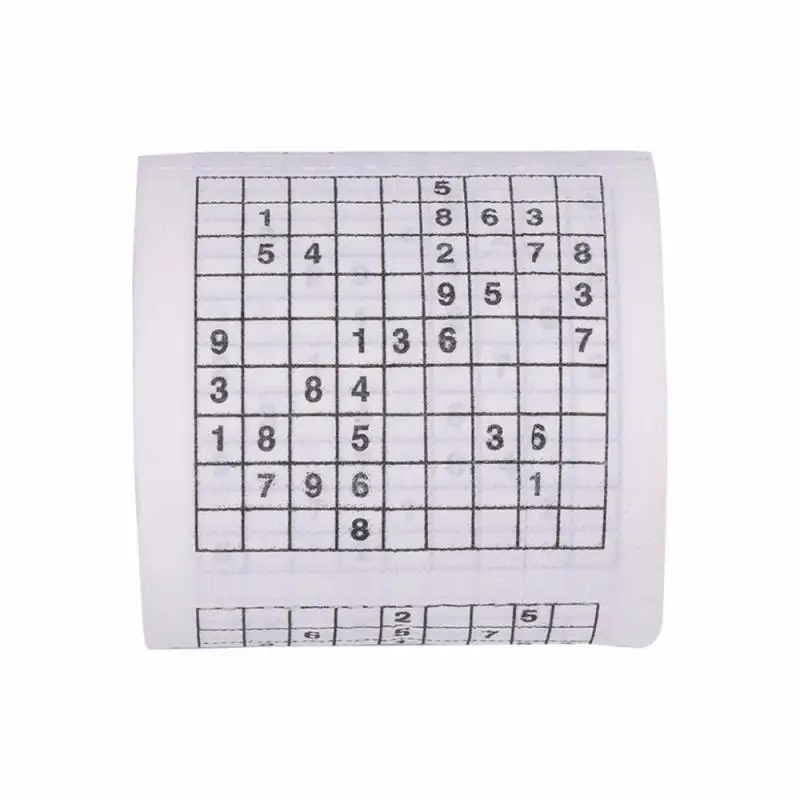 Прочный Sudoku Su Печатный рулон туалетной бумаги хорошая игра головоломка новый