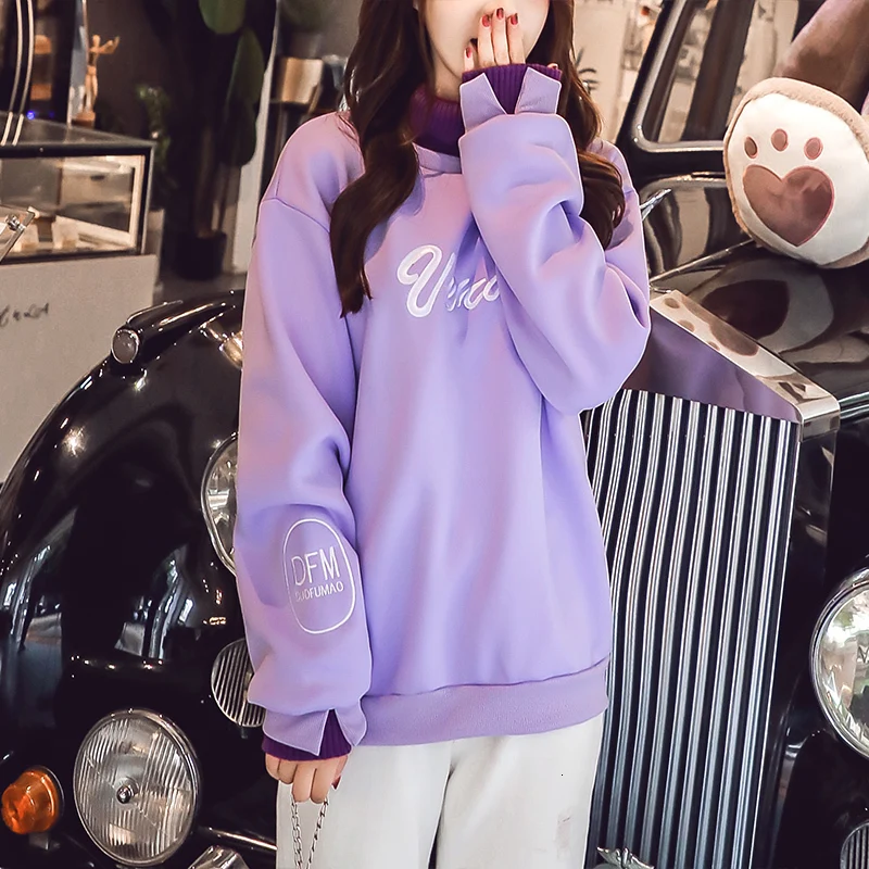 Женский свитер с имитацией двух бумажных изделий XUXI теплый толстый в западном