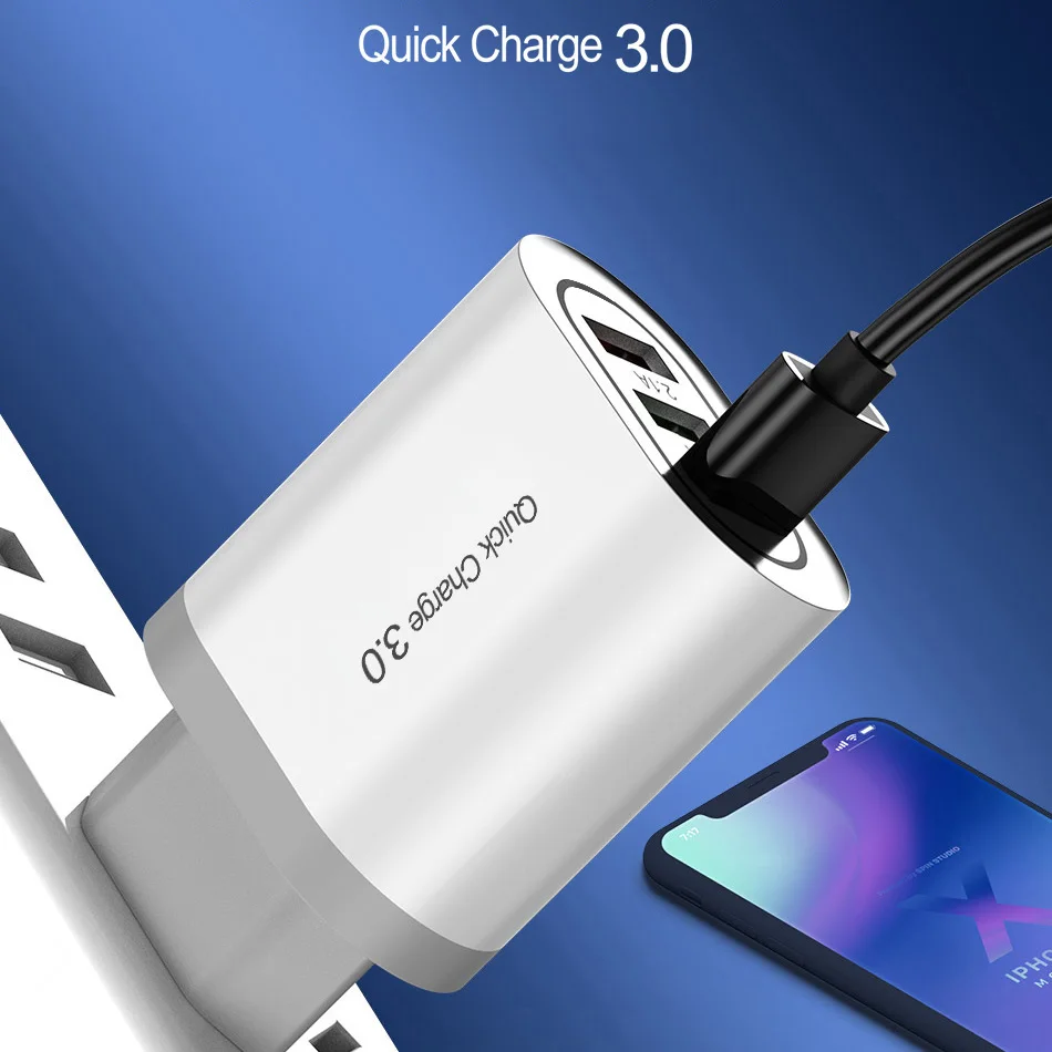 Быстрое зарядное устройство IPSKY 3 0 24 Вт QC порта USB зарядный мобильный телефон