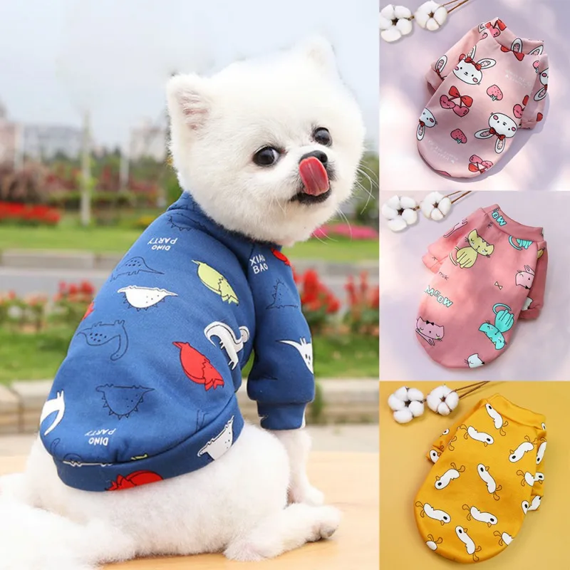 

15 Styles Winter Warm Pet Clothes Small Dog Hoodie Print Coat for Chihuahua Shih Tzu Sweatshirt Puppy Cat Pug Pet Supplies