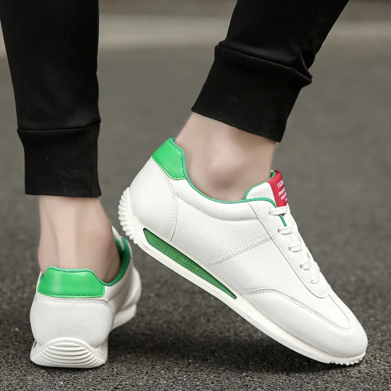 

Hot Sale Womens Casual Shoes Classic White Red PU Leather Sneakers Women Espadrilles Outdoor Trainers Women Shoe chaussure femme