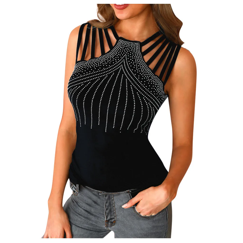 Женская однотонная блузка на бретельках модная пикантная Повседневная Блузка