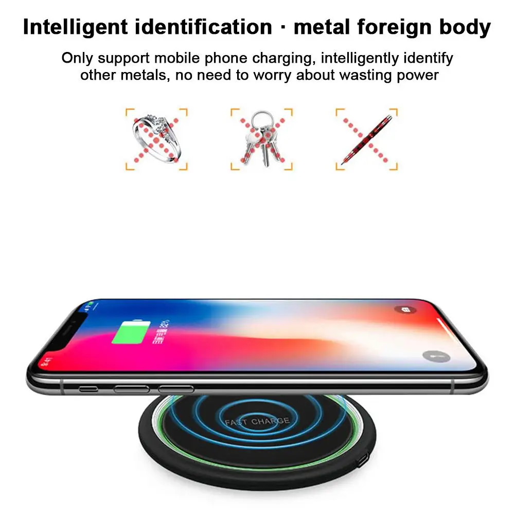 Приемник беспроводного зарядного устройства Qi 15 Вт 10 7 5 для IPhone 11 Pro Xs Max X 8 Plus