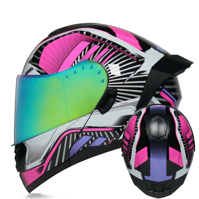 

Flip Up Motorcycle Modular Helmet Full Face Motorbike Enduro Tracker Casco Racing Scooters Crash Capacete De Moto Men Women