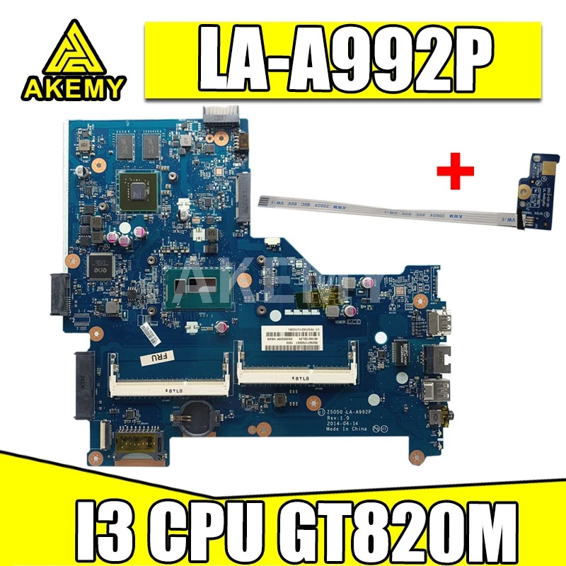 

AKemy Laptop motherboard For HP Pavilion 15-R 250 G3 Core I3 Mainboard ZS050 LA-A992P 776082-001 776082-501 CPU SR1EK