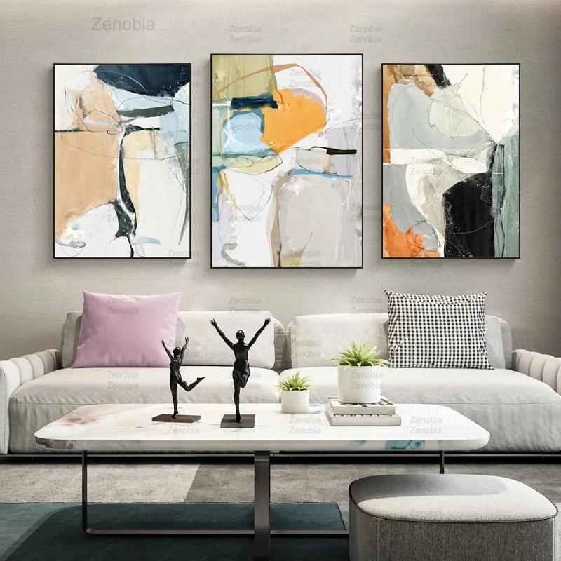 

Modern Abstract Shape Canvas Poster Minimalist Canvas Painting Wall Art Decoration Picture Nordic Style Living Room Decoration