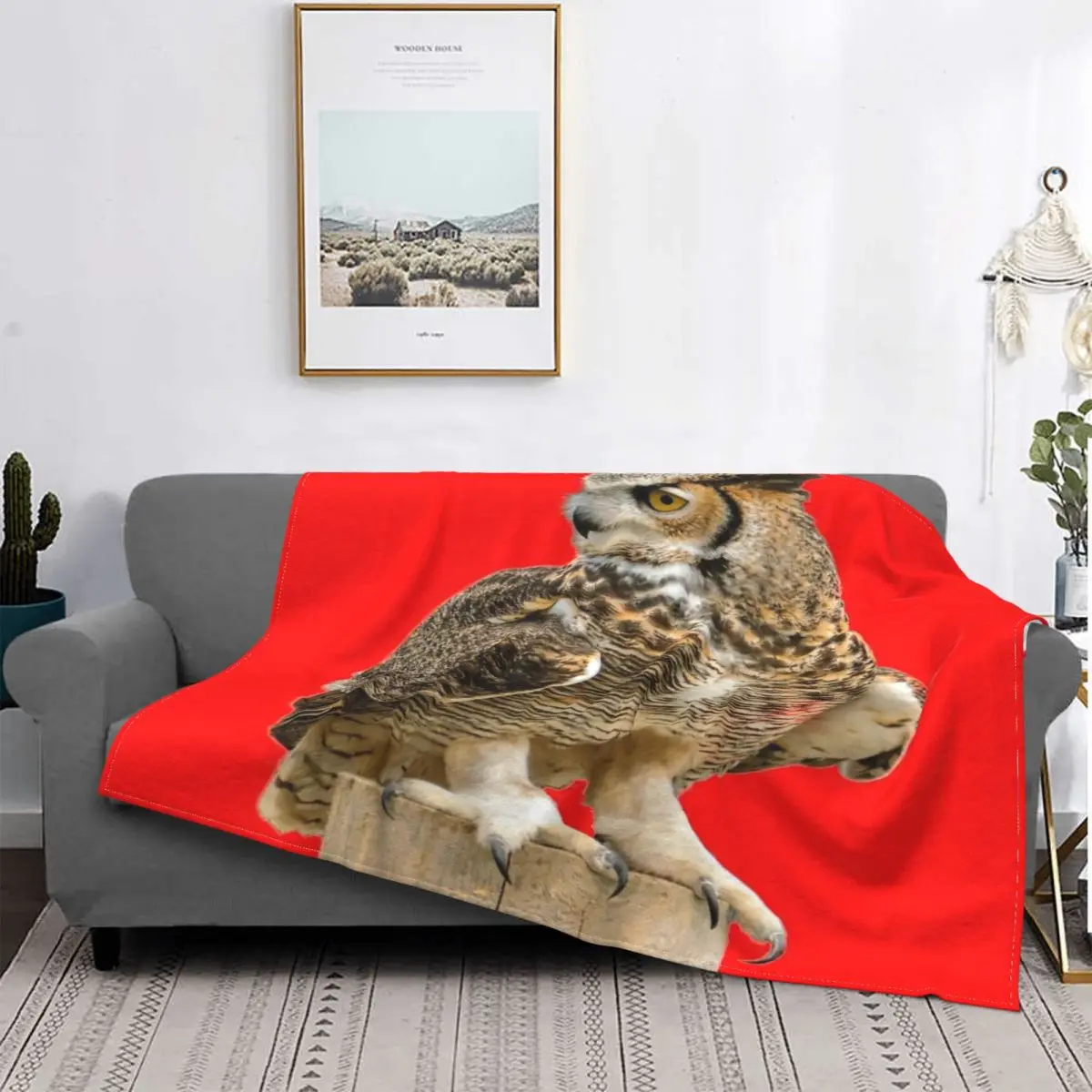 

Большая Сова-Манта Куадрос с капучикой, для cama colcha, пикник, ropa de cama y fundas