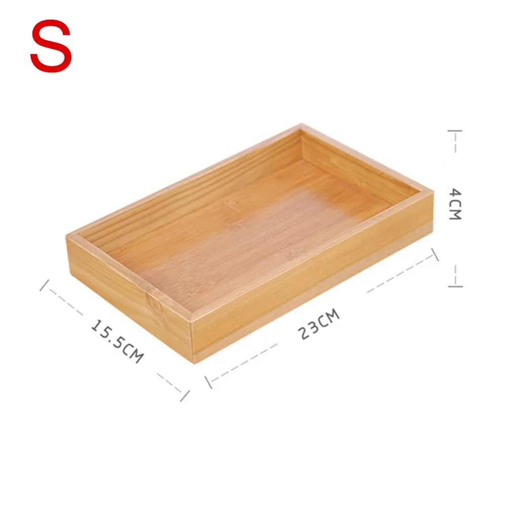 Домашний простой деревянный поднос в стиле ретро прямоугольные подносы японском