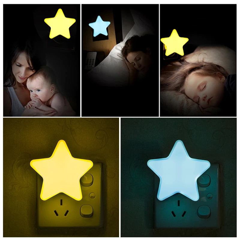 

Sensor Control LED Night Light Mini Star Dark Children Bedroom Bedside Kids Cloud Lamp EU/US Baby Sleeping