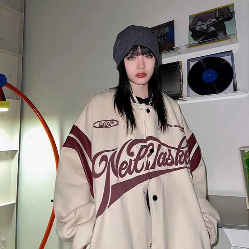 

Thick Velvet Jacket Women's Jacket Women's Uniform Baseball Trend Korean Women's Jacket Loose Top coat women