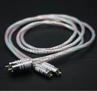 pair 7n silver plated hifi stereo rca cable hi fi audio 2rca to 2rca interconnet cable hi end rca cable