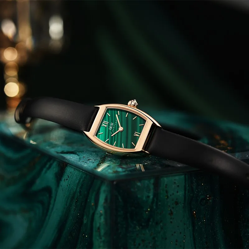 

Fashion Tonneau Women Watches Top Brand Luxury I&W Ultrathin Swiss Movement Quartz Watch For Women Sapphire Leather Relogio 2021