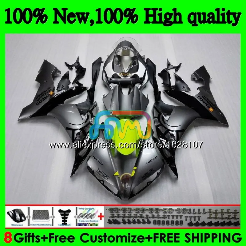 

Body For YAMAHA YZF R 1 1000 CC YZF-1000 YZFR1 04 05 06 54BS.21 YZF1000 1000CC YZF R1 YZF-R1 2004 2005 2006 Fairing Silver black