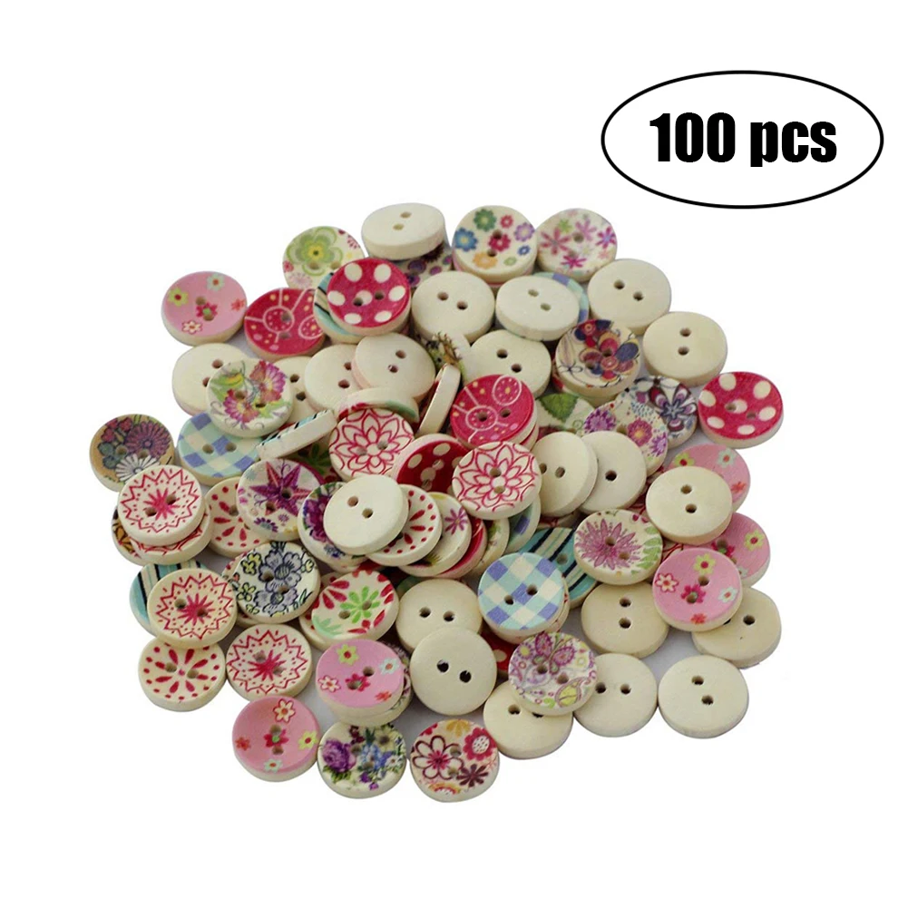 

Wooden Buttons Printed Sewing Buttons Clothing Decoration Wedding Decor Handmade Letter Love DIY Crafts For Sewing Accessories