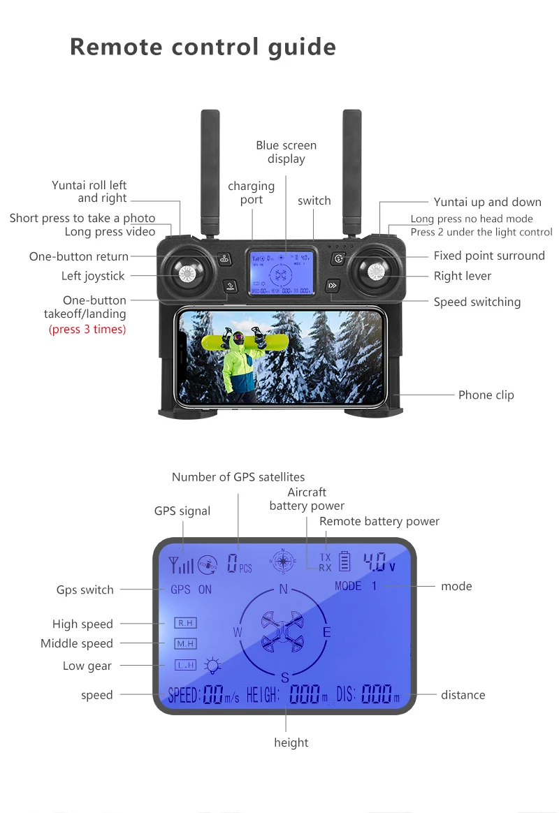 XKJ Дрон K20 бесщеточный мотор 5G gps Дрон с 4K HD двойной камерой Профессиональный складной Квадрокоптер 1800 м радиоуправляемая игрушка