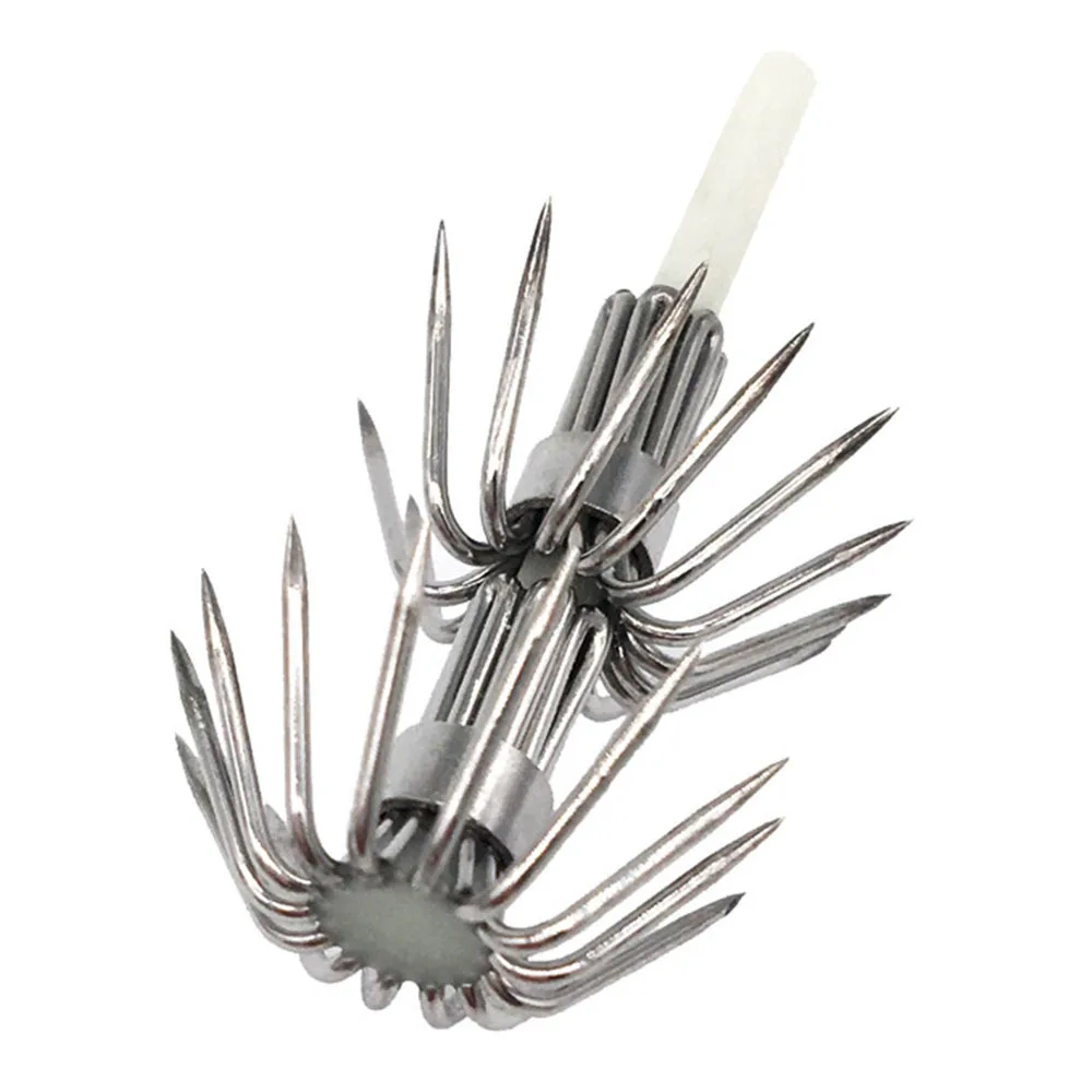 10 шт. Нержавеющая сталь приманка в виде кальмара с крючками приманки из твердого