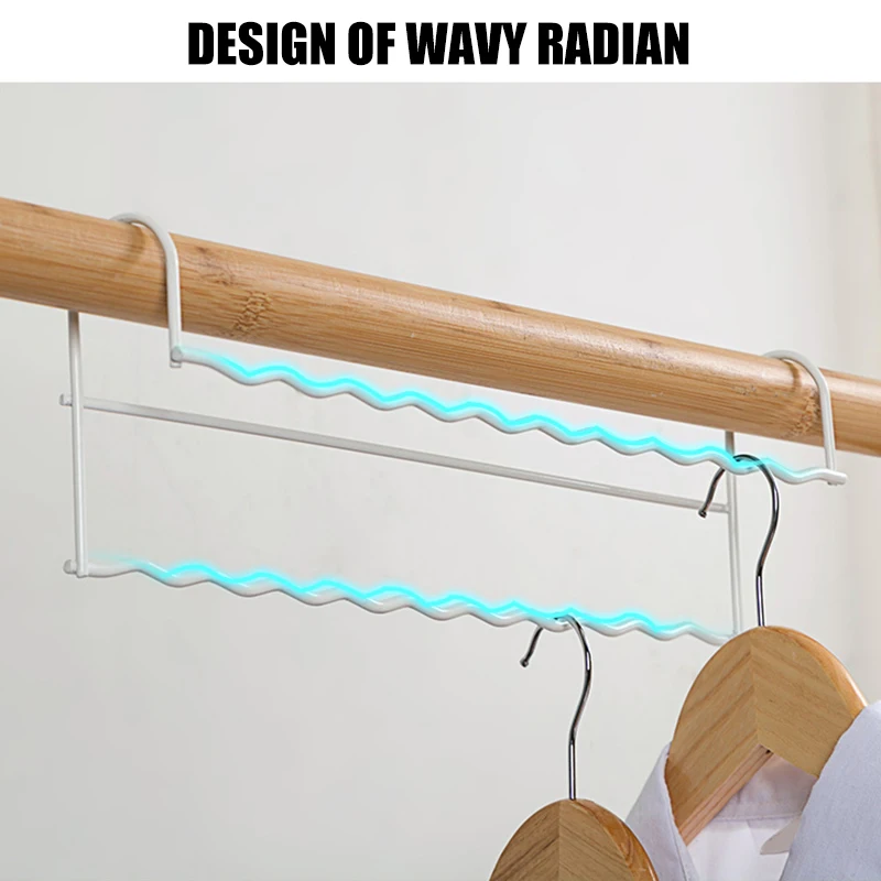 Двухслойная Вешалка из кованого железа экономящая пространство кронштейн для