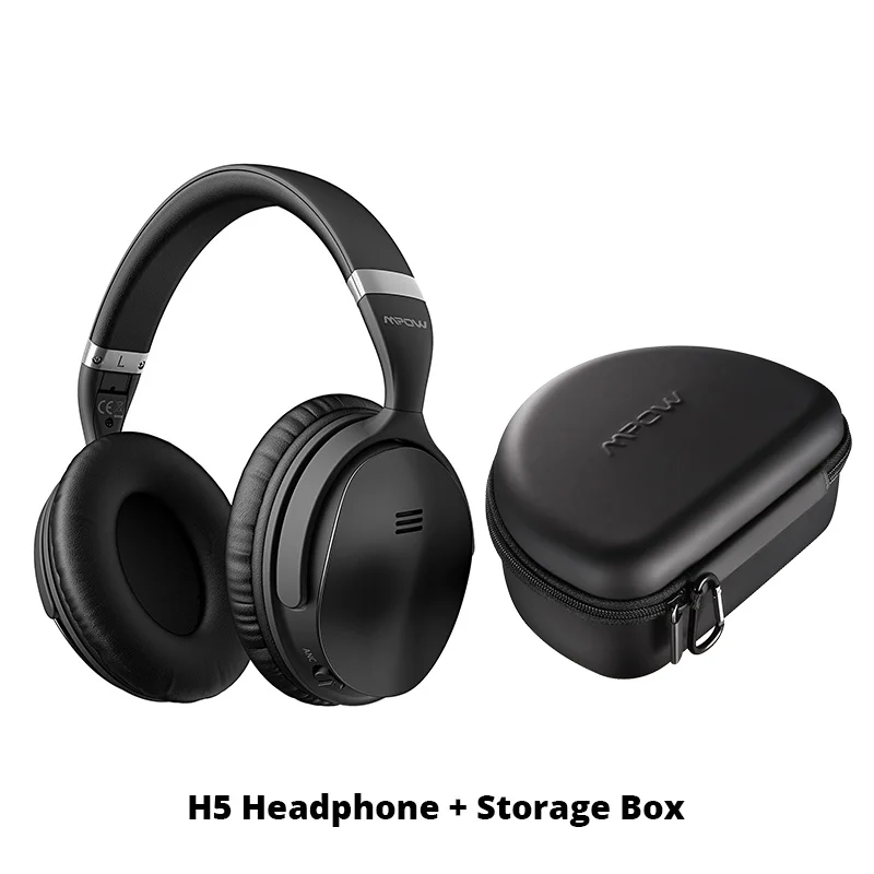 [Обновленная версия] Оригинальные Mpow H5 Bluetooth наушники с активным шумоподавлением Беспроводные наушники с микрофоном для ПК iPhone Xiaomi - Цвет: Black and Bag