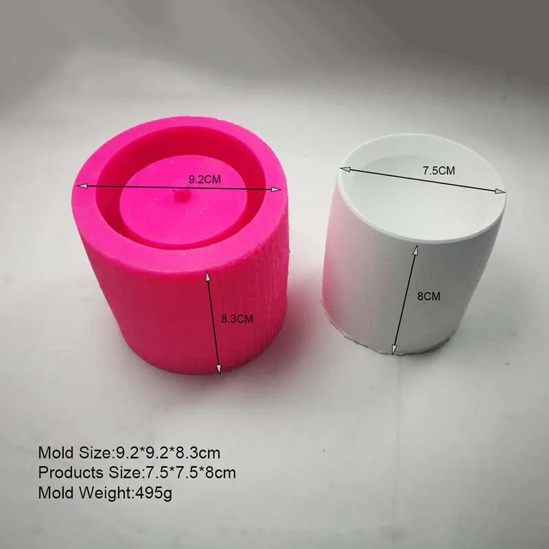 Цилиндрический горшок формы для бетона плантатора силиконовые держателя