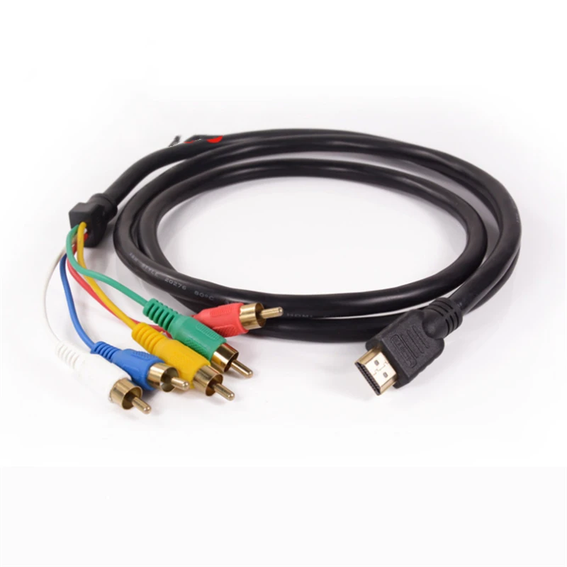 Аудиокабель AUX 1 5 м футов HDMI-совместимый с 5RCA штекером аудиовидео компоненты