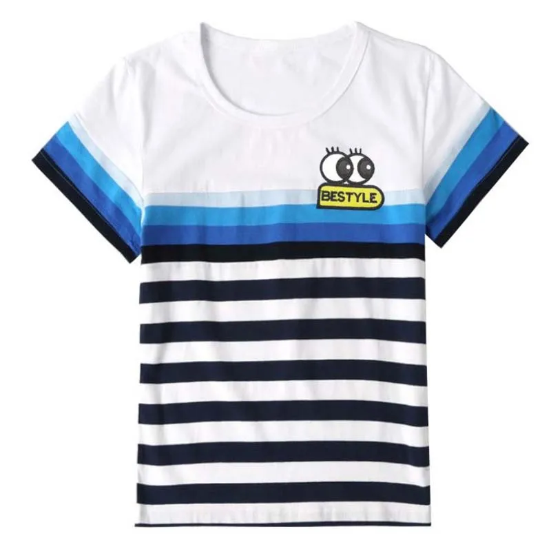 Одежда для семьи Модный комплект из футболки и шорт в полоску одежда мамы дочки