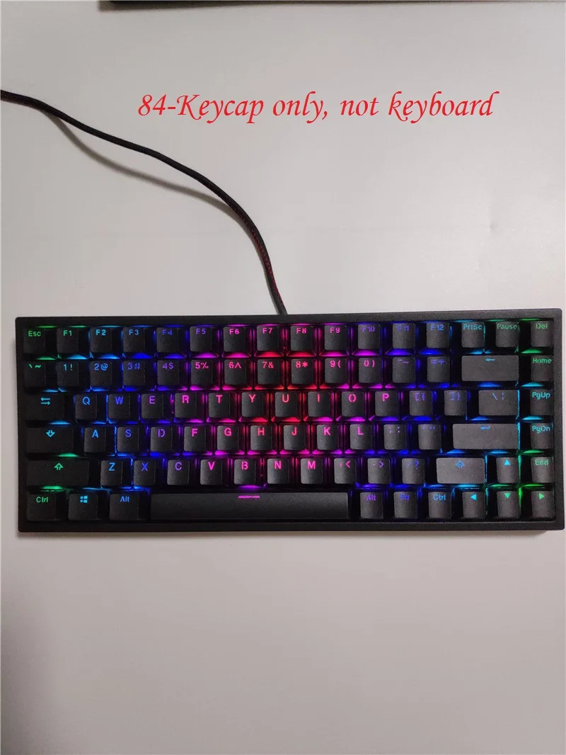 Набор 84 клавиш для механической клавиатуры PBT doubleshot прозрачные колпачки