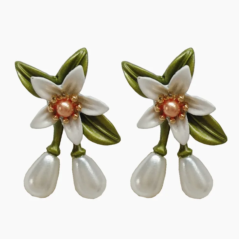 Женские серьги-клипсы с искусственным жемчугом Элегантные корейские ювелирные