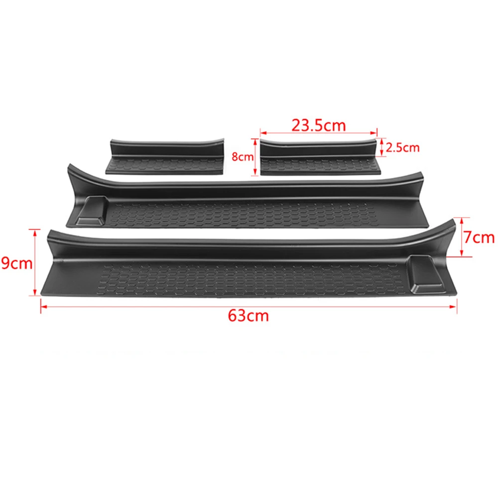 Car Front Rear Door Sill Scuff Plates Protector Plant for Jeep Wrangler JL Gladiator JT 2018 2019 2020 2021 2022 2023 2/4Doors images - 6