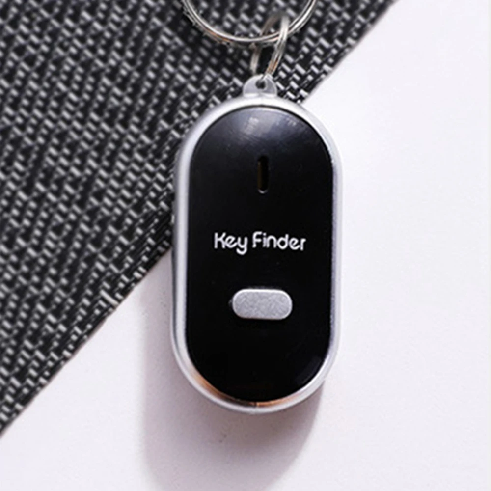 

Key Finder Locator Whistle Sound LED Light Portable Anti-lost Keychain Tracker for Seniors Children Pets Keys Luggage