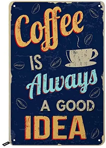Оловянные знаки Swono Coffee это всегда хорошая идея винтажные металлические жестяные